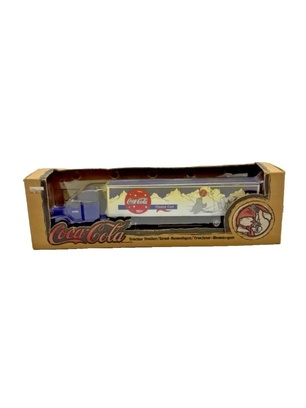 Coca-Cola 1998 Always Cool Bears Collectible 1/64 Scale Tractor Trailer Die Cast